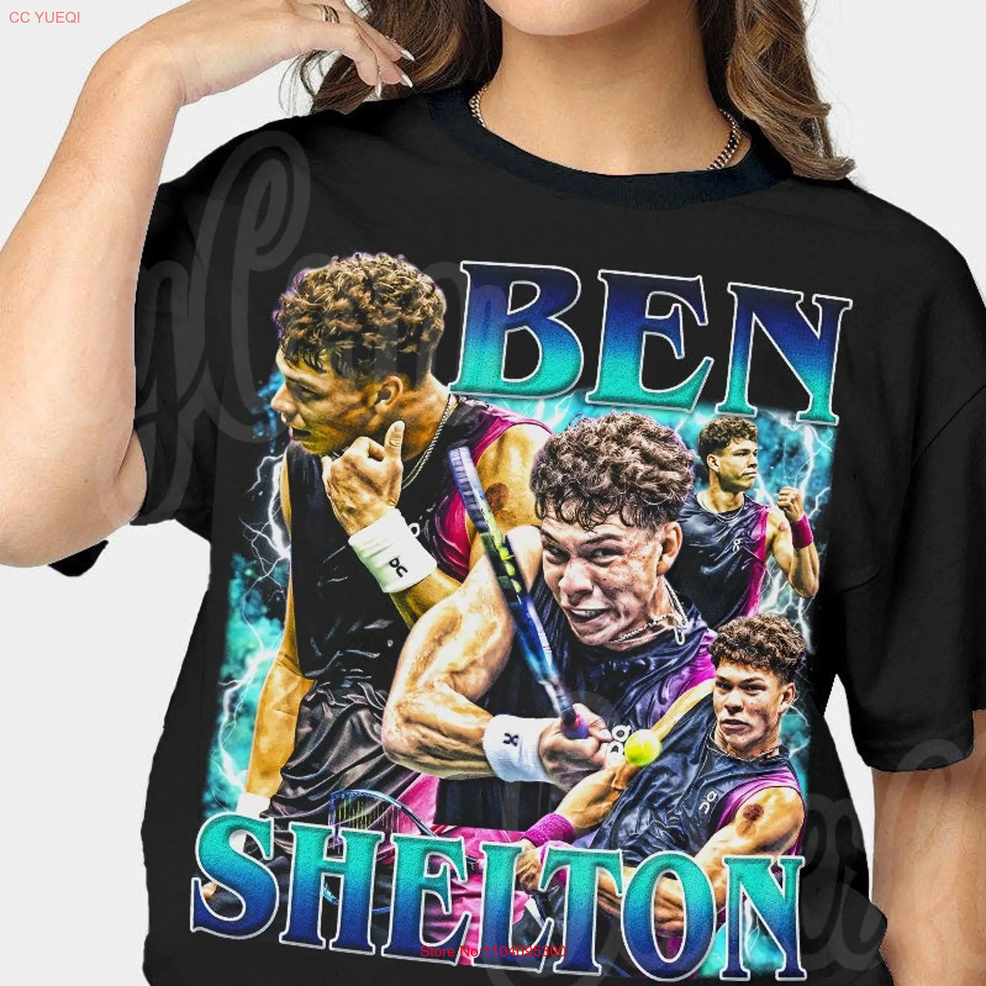 Ben Shelton Tennis T Shirt Vintage 90s s Y2k long or short sleeves