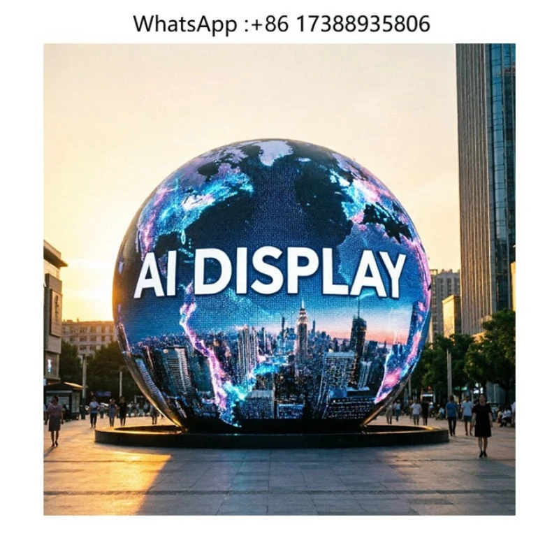 Lightweight 360 3D Spherical LED Display Screen Video Globe Sphere for Brand Flagship Store, Shopping Mall, Commercial Project