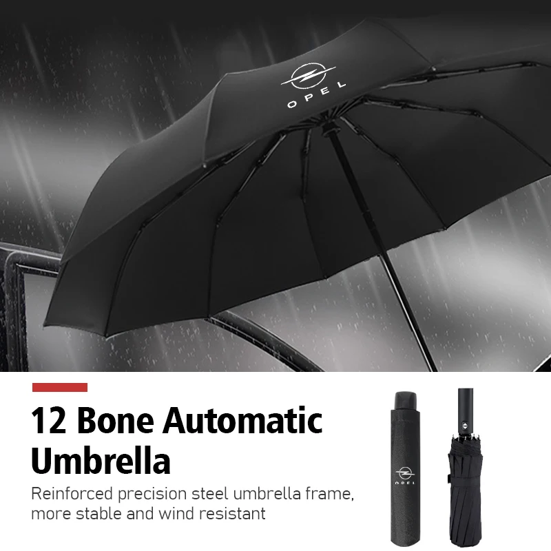 

For Opel 12 Bone Car Folding Sunshade UV Protection Automatic Umbrella Zafira Meriva Mokka Vivaro Vectra Antara Ampera