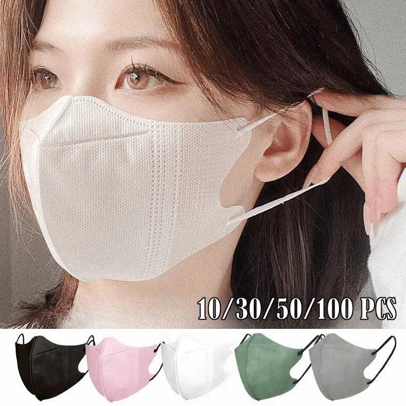 

50/100PCS 3D Protective Masks Efficient Protection Breathable Fashion Protective Masks Fashionable Face Masks Disposable Masks
