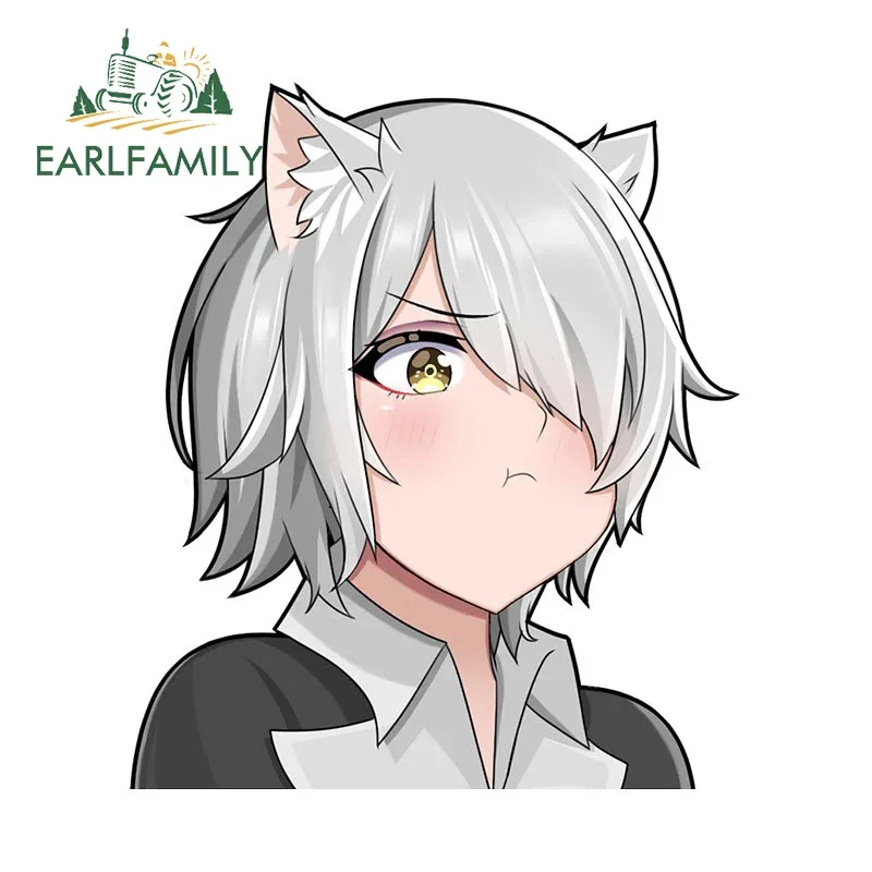 EARLFAMILY 13 سنتيمتر X 11.2 سنتيمتر ل أنيمي Pouting ملصقات السيارات جذع دراجة نارية الزجاج الأمامي الفينيل سيارة التفاف مائي مقاوم للماء Campervan