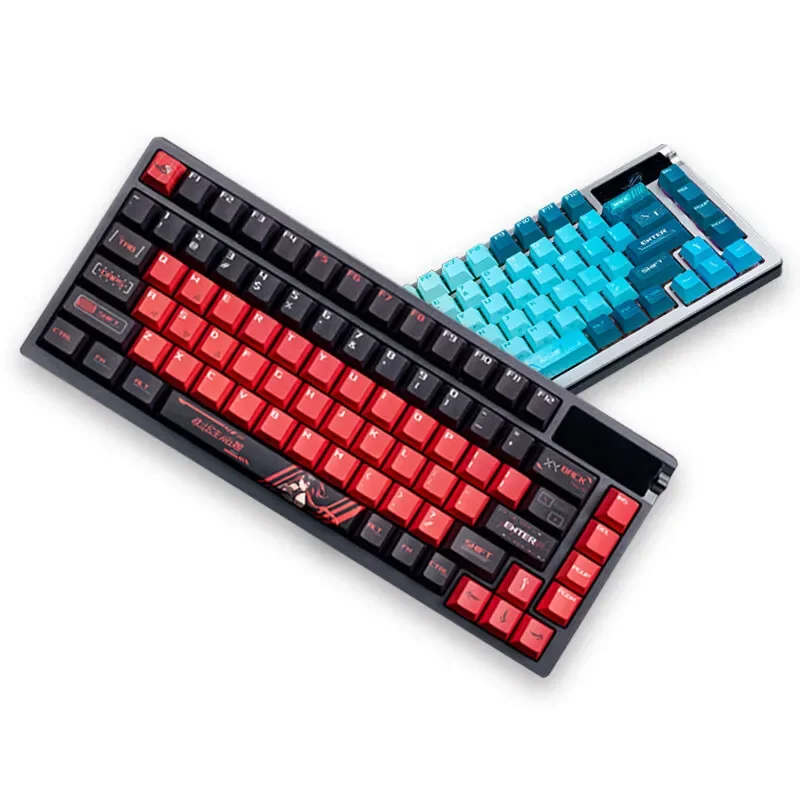 ROG AZOTH Theme Key Cap 81Keys Custom DIY Cartoon Cherry Profile PBT Keyboard Keycaps Five Side Thermal Sublimation Accessories