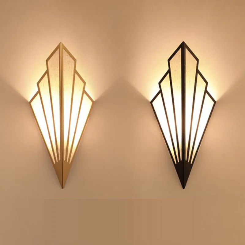 

Nordic simple fan wall lamp hotel corridor staircase aisle lamp living room background wall wall lamp