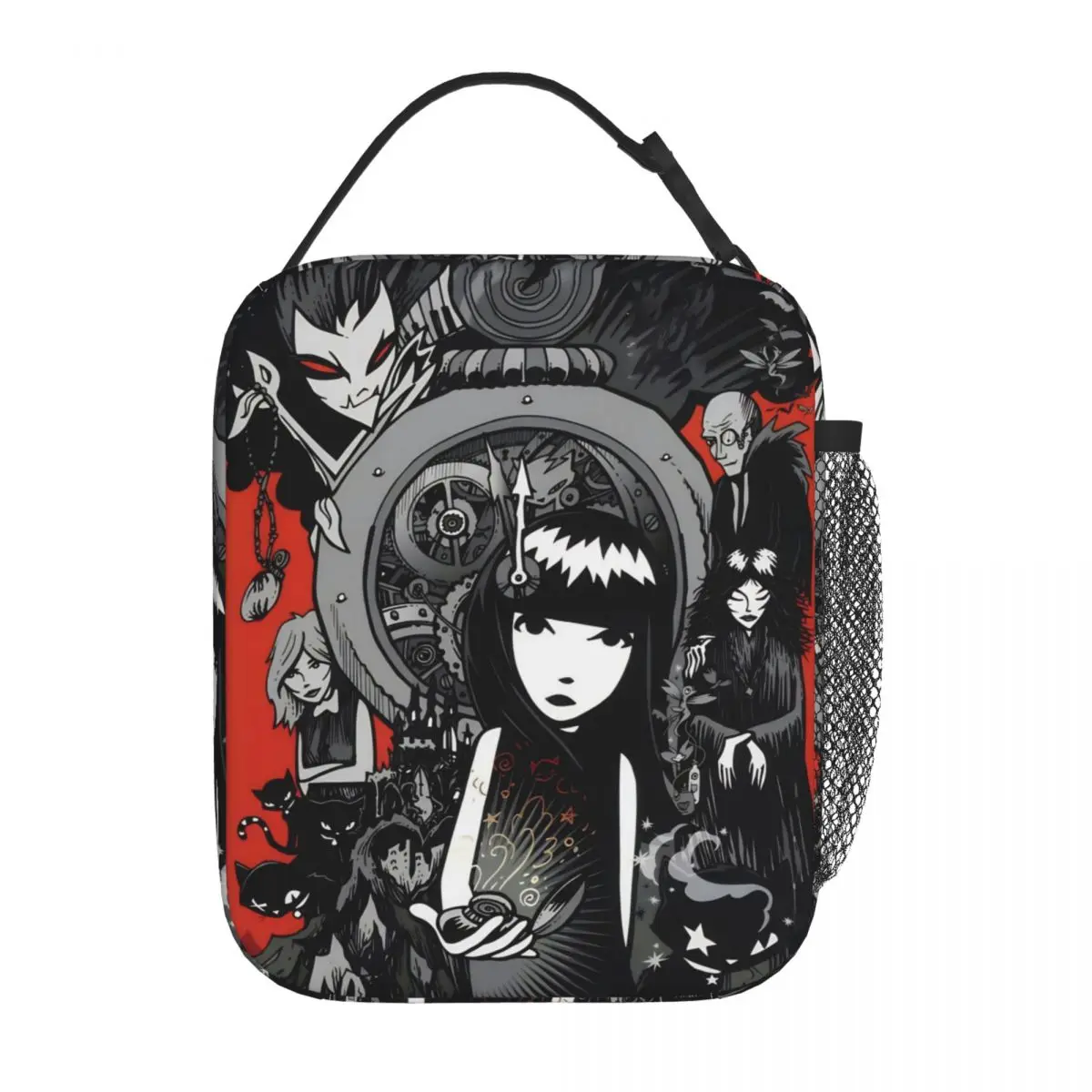 E-Emily The Strange Insulated Lunch Bag Thermal Bag  Lunch Container Comics Large Tote Lunch Box Bento Pouch Work Picnic