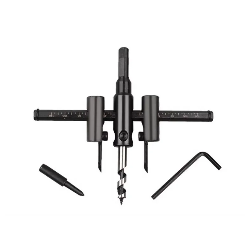 1Pc 120/200/300mm Adjustable Hole Opener Branch drill Circle Hole Cutter Circle Hole Saw Aircraft Type Wood Twist Drill Bit Tool