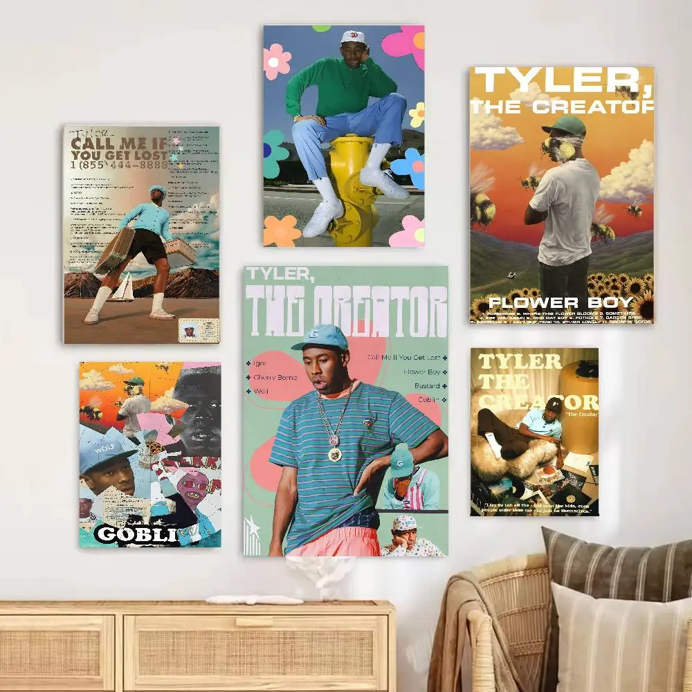 زهرة بوي تايلر الخالق المشارك ذاتية اللصق الفن ملصق مضاد للمياه مقهى النوم غرفة جدار ديكور