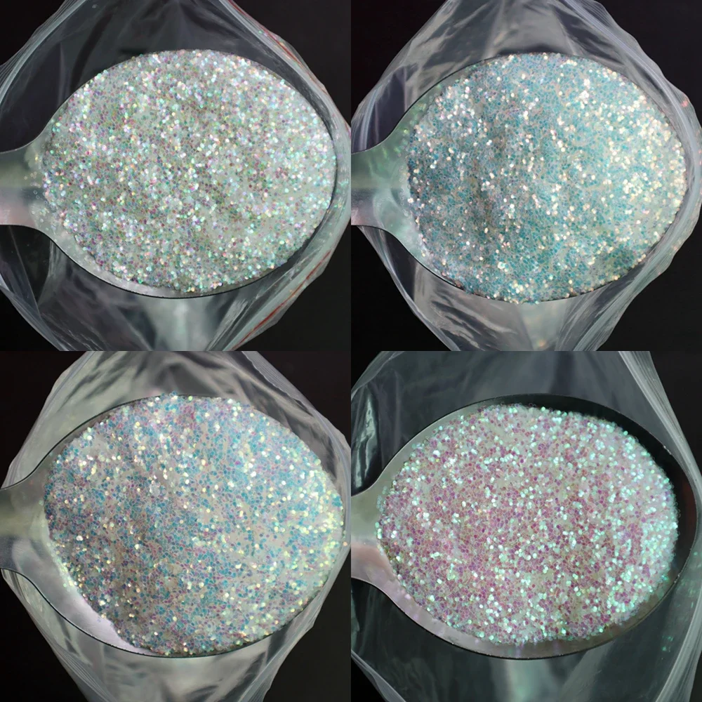 500g SHELL Chameleon Holographic เล็บ Glitter 0.2 & 1 & 2.5 มม.เล็บความงามเลื่อม Paillette ผสม-หกเหลี่ยมเล็บ Flakes ชิ้น