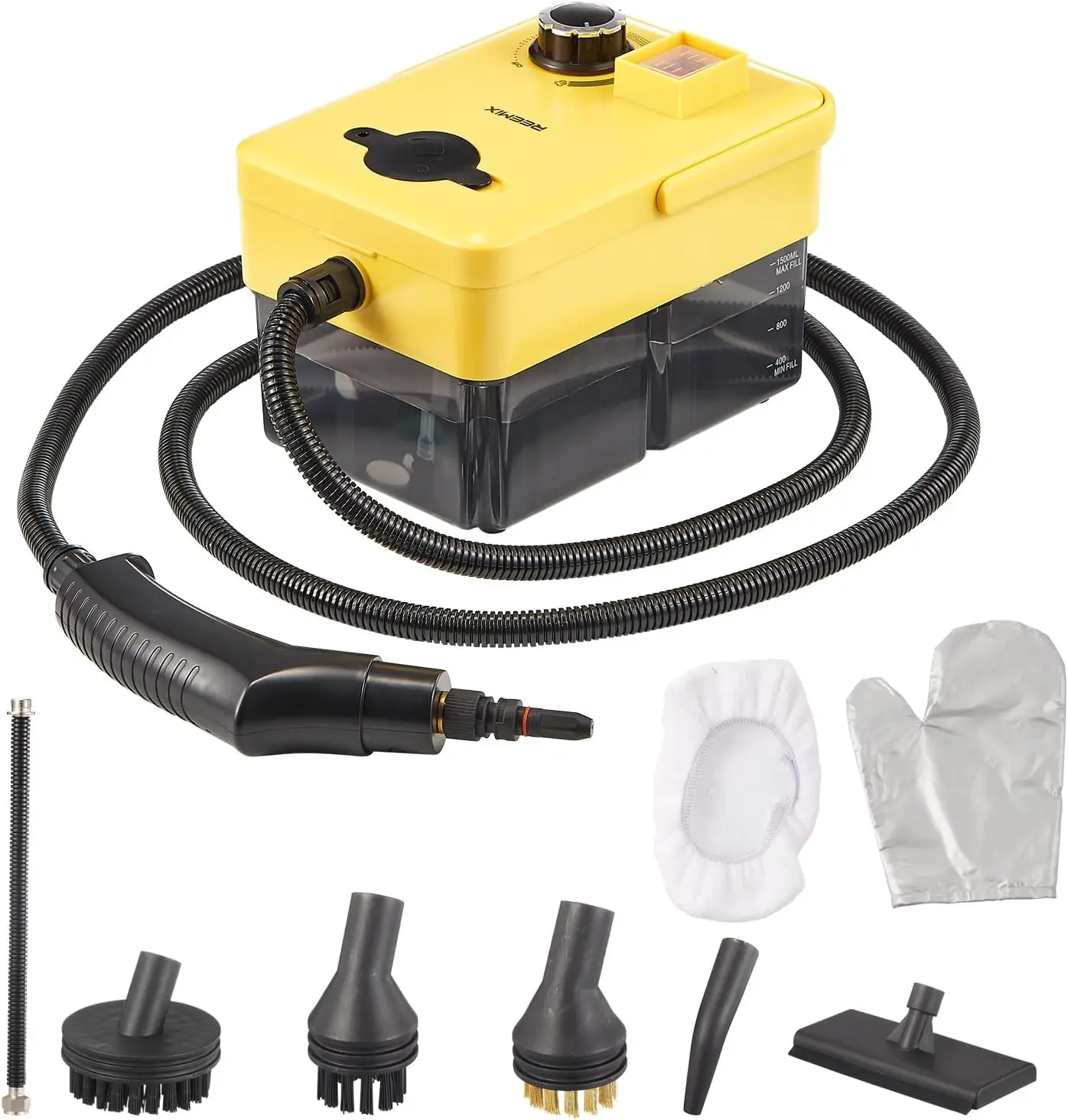 

Ручной пароочиститель, пароочиститель 2500 Вт для уборки с множеством насадок, портативный пароочиститель для кухни