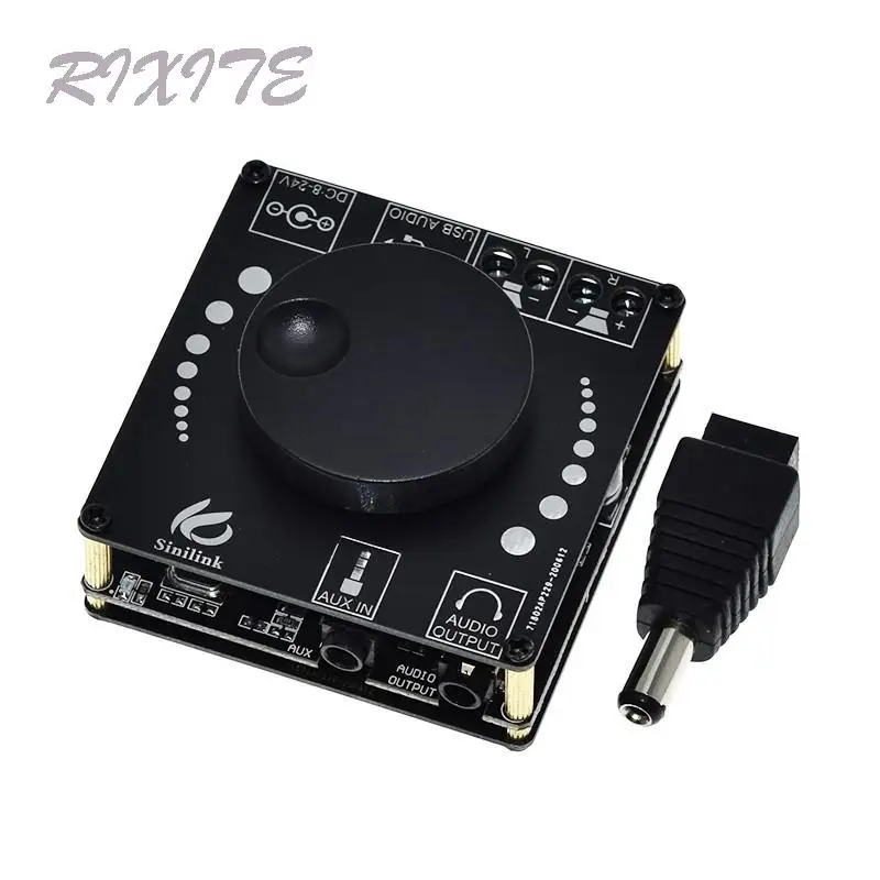 

20W+20W Bluetooth-Compatible Digital Audio Power Amplifier Class 10W~200W HiFi Stereo USB/AUX Sound Card App AMP XY-AP15H