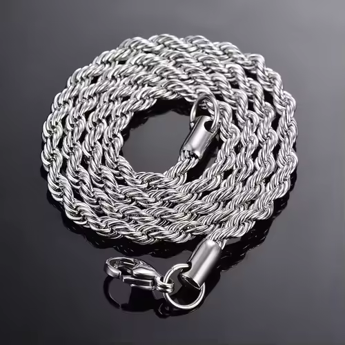 1 piece 925 sterling silver Width 2mm/3mm/4mm Rope Chain Necklace/Bracelet For Men Women Man Fashion Chain Necklace - Image 5