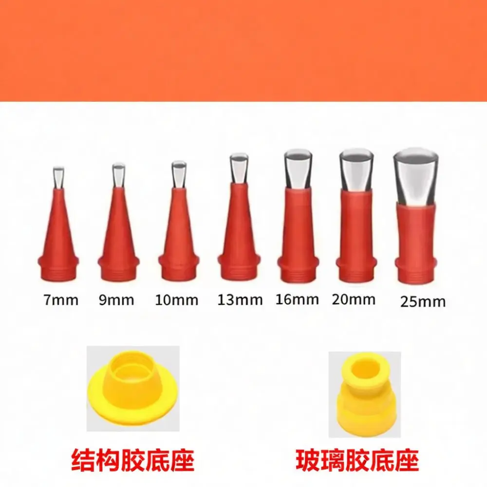 Heavy Duty Stainless Steel Glue Nozzle Kit Structural Adhesive Base Attachment Tool For Window Door And Wall Sealing Operati