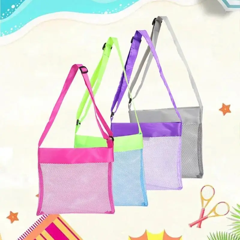 

Большая мощность сетчатая пляжная сумка детская пляжная игрушечная сумка для сбора морской раковины