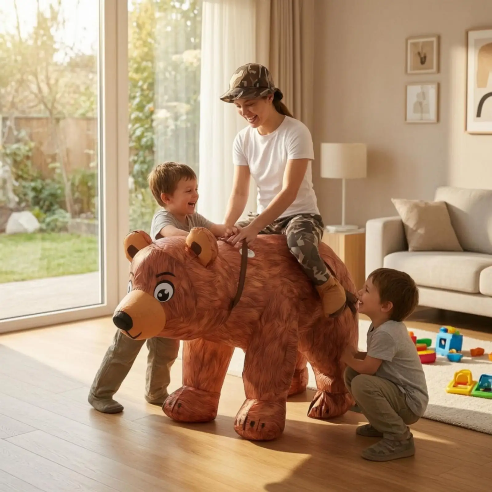 Ride on Ursine Costume Inflatable Riding Ursine Costume Lightweight for Adults