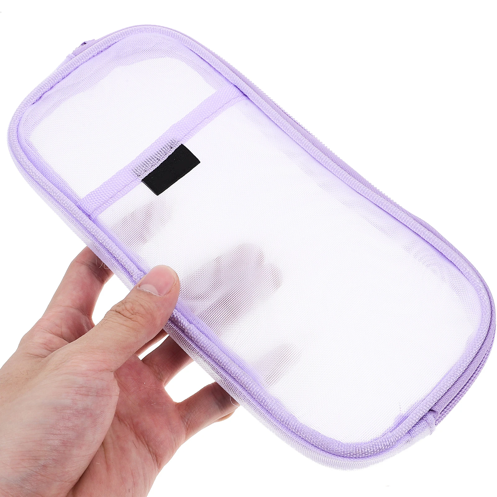 

Mesh Pencil Case Transparent Stationery Box Cosmetics Storage Bag Large Capacity Wear Resistant Material Zipper Design