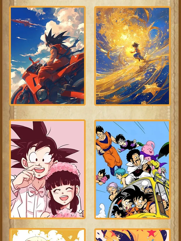 Dragon Ball 2 A4 Collection Cards Goodbye Akira Toriyama Ruika Game Super Saiyan Son Goku Anime Character Card Kids Gift Toy