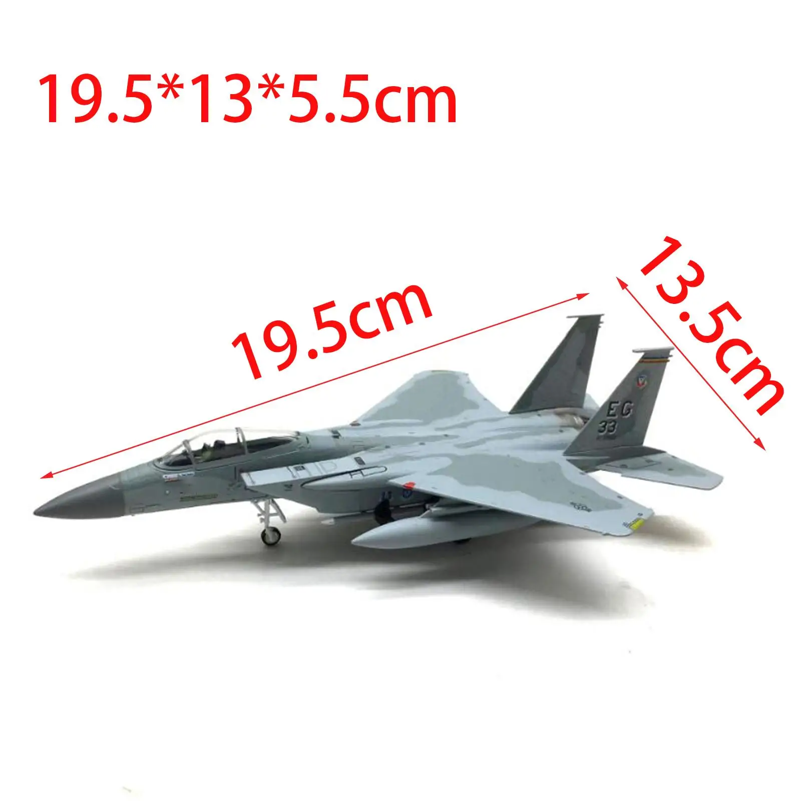 1: 100 Skala Paduan US F-15C Strike Pesawat Tempur Model Miniatur Pesawat Kokoh Diecast Logam Model Pesawat Mainan untuk Koleksi