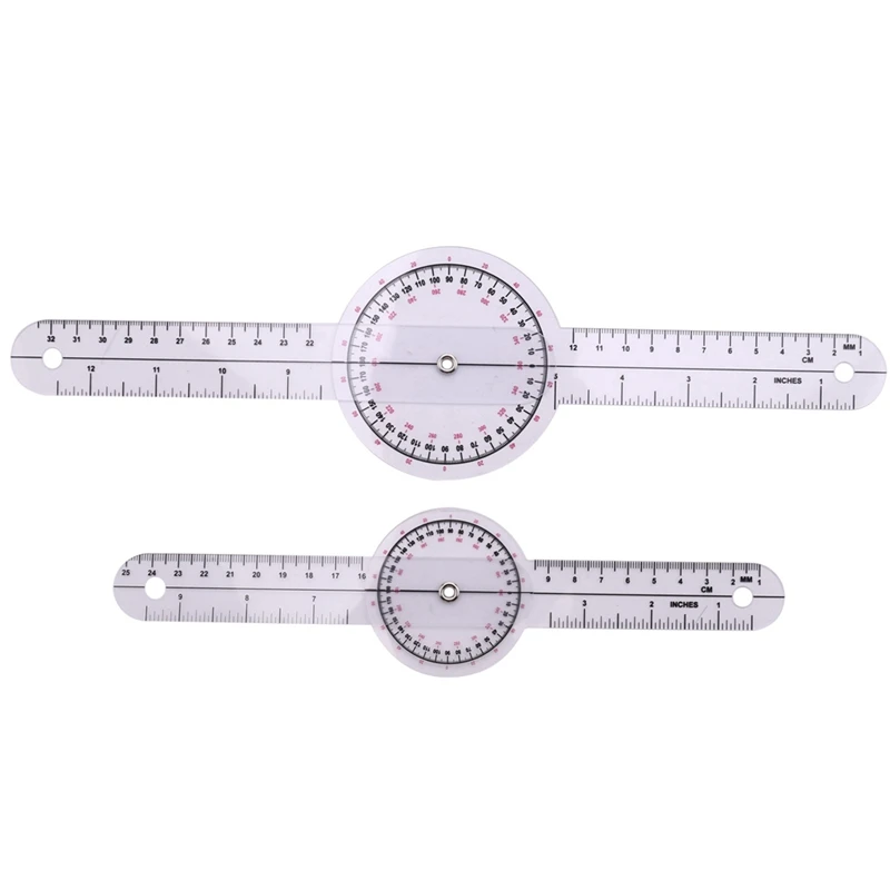 18Pcs Spinal Ruler Spinal Finger Goniometer Protractors Multi-Ruler Angle 180/360 Degree Measuring Tool