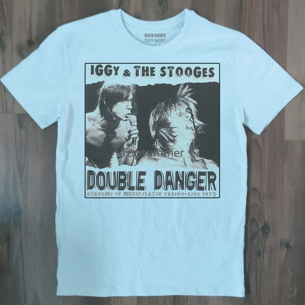 Iggy Pop Stooges Duble Danger T Shirt Unique Handmade Cotton High Quality T Shirt