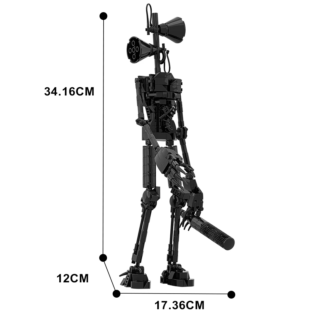 MOC Classics Horror Game Scene Siren Head Classic Mechanical Monster Building Block Assembly Model Mechanical Robot Boy Toy Gift
