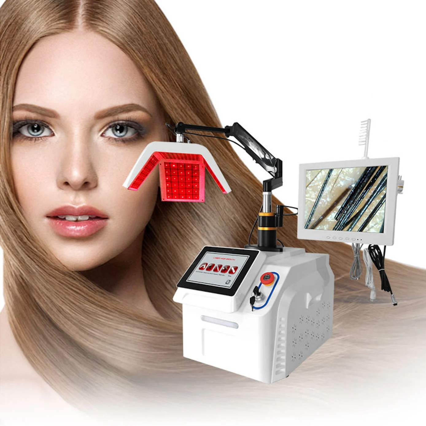 650nm Diode Laser Hair Regrowth Machine Beauty and Personal Care Laser Hair Growth Scalp Care Device for Salon Spa