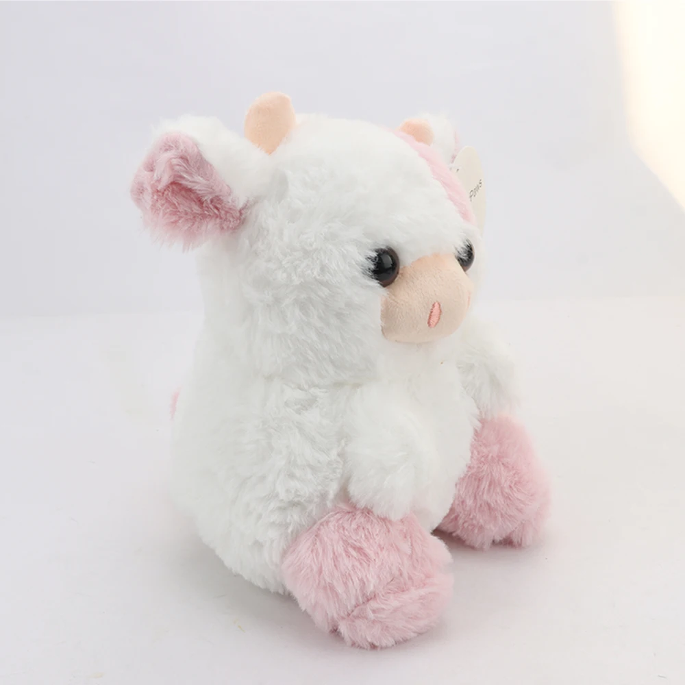 CozyBearPaws Kawaii Strawberry Cow Soft Stuffed Plushie Doll 20cm/7.87in Animal Cow Plushie Doll For Kids Fans Collection