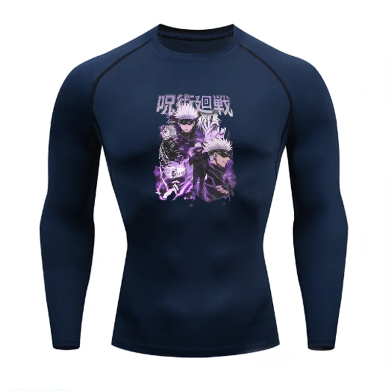 Men's Comfortable Fitness T-shirt Pattern Breathable Slimming Gym Jogging Training Elastic Fitness Set Fitness Running Training