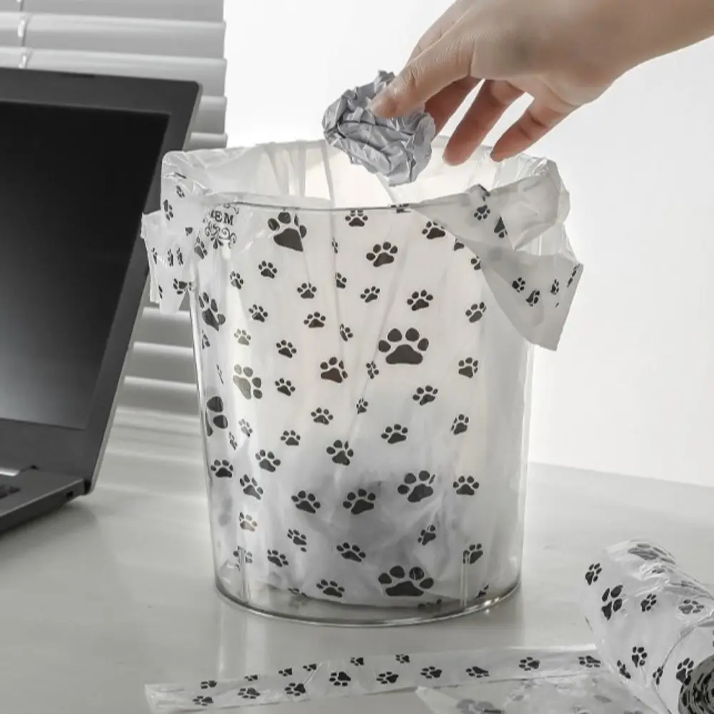 5Rolls Trash Bag Thicken Desktop Mini Garbage Bag Disposable Cartoon Car Garbage Bags Plastic Exquisite Trash Pouch Kitchen