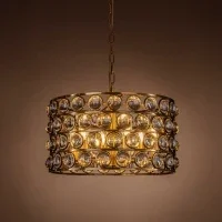 Simig lighting vintage loft led luxury lampara colgante de cristal gold stylish crystal chandelier pendant lamp