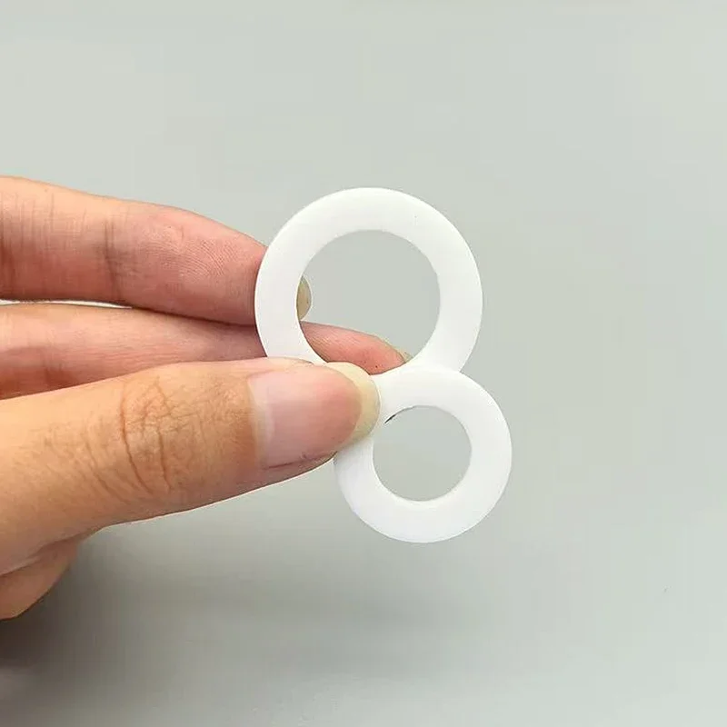 ارتفاع درجة الحرارة مقاومة PTFE وسادة مسطحة البلاستيك الملك شفة الأبيض ختم طوقا العزل الكهربائي الجيد 10/100 قطعة CS 0.8 مللي متر #5