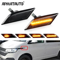 2PCS Smoke Lens LED Turn Signal Dynamic Lights For VW Transporter T6 2020- Sequential LED Side Marker Lamps Plug&Play 7LA94910