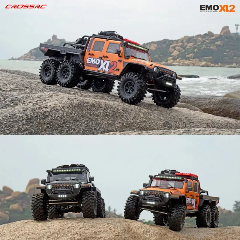 Crossrc Emo Xl2 Wild Horse 6x6 télécommande véhicule d'escalade électrique tout-terrain 1:8 6 roues motrices serrure différentielle double vitesse