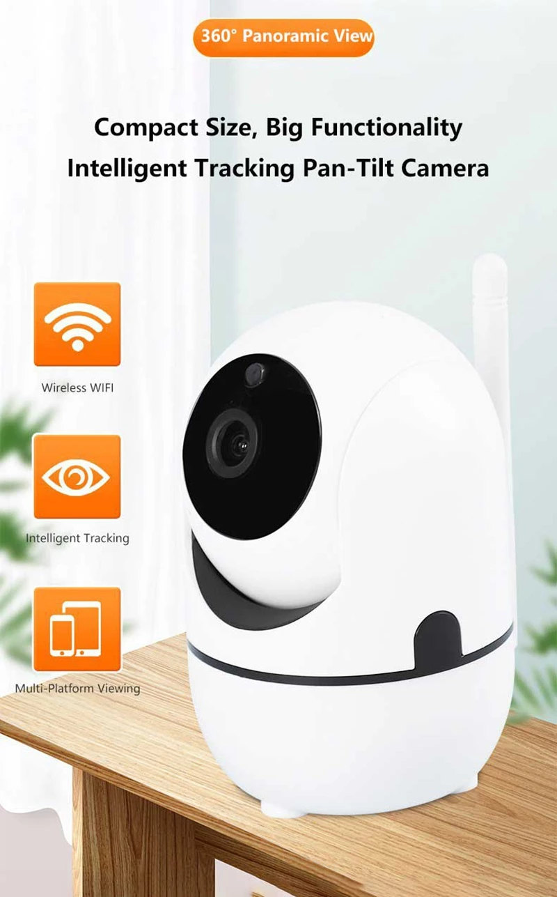 WLAN-Funk-Mini-Smart-Home-Überwachungskamera HD Infrarot-Nachtsicht Auto-Tracking-Funktion Sicherheitsüberwachungsgerät – Detail 5