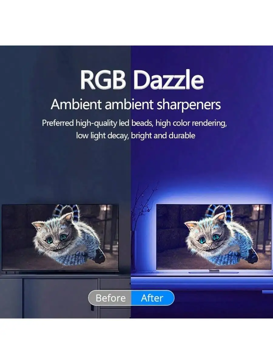 شريط أضواء LED ذكي طويل جدًا بطول 200 قدم لغرفة النوم، أضواء LED RGB مع التطبيق وجهاز التحكم عن بعد، ديكور المنزل الموسيقى مزامنة اللون Cha