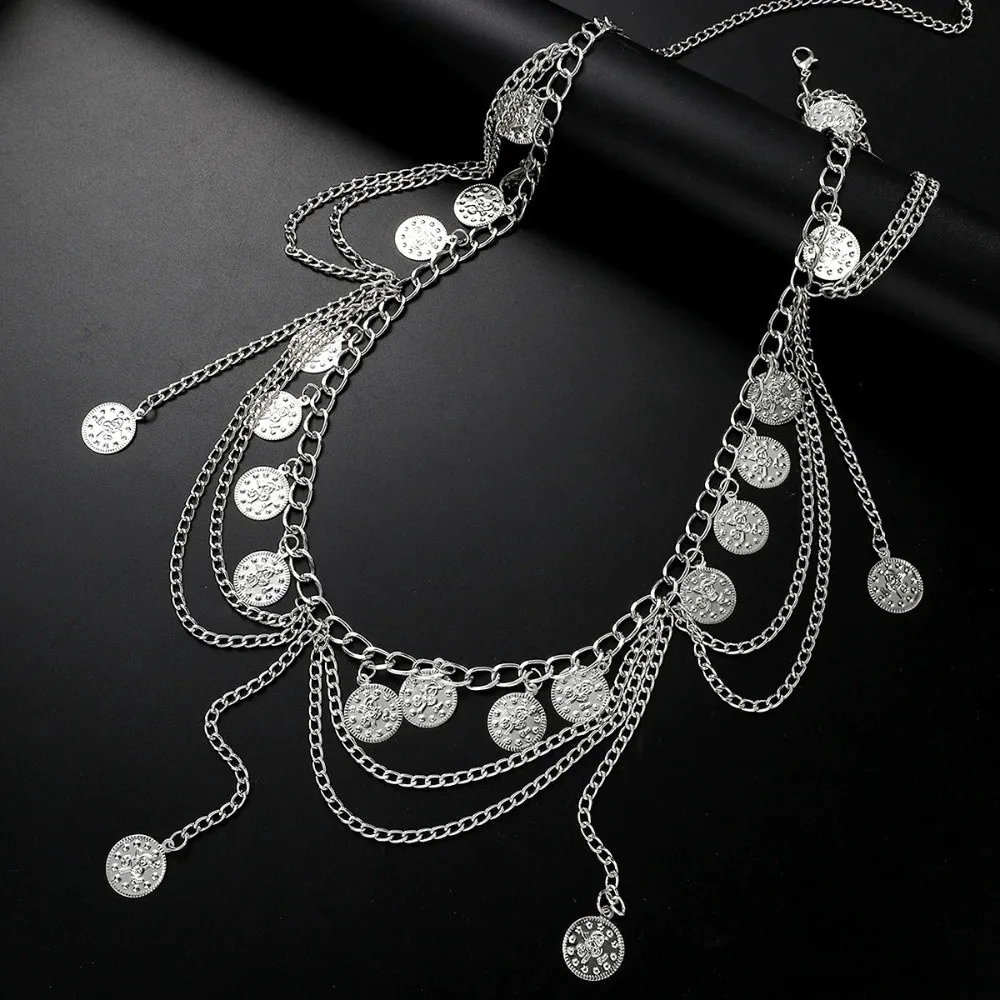 New Tassel Decoration Belly Chain Multi-Layer adjustable Waist Chain Waistband