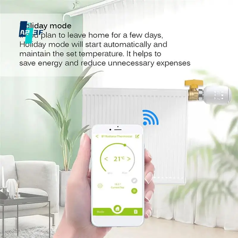 

A23F-Zigbee Smart TRV Программируемый термостатический клапан радиатора Приложение Дистанционный регулятор температуры Alexa для Google Home