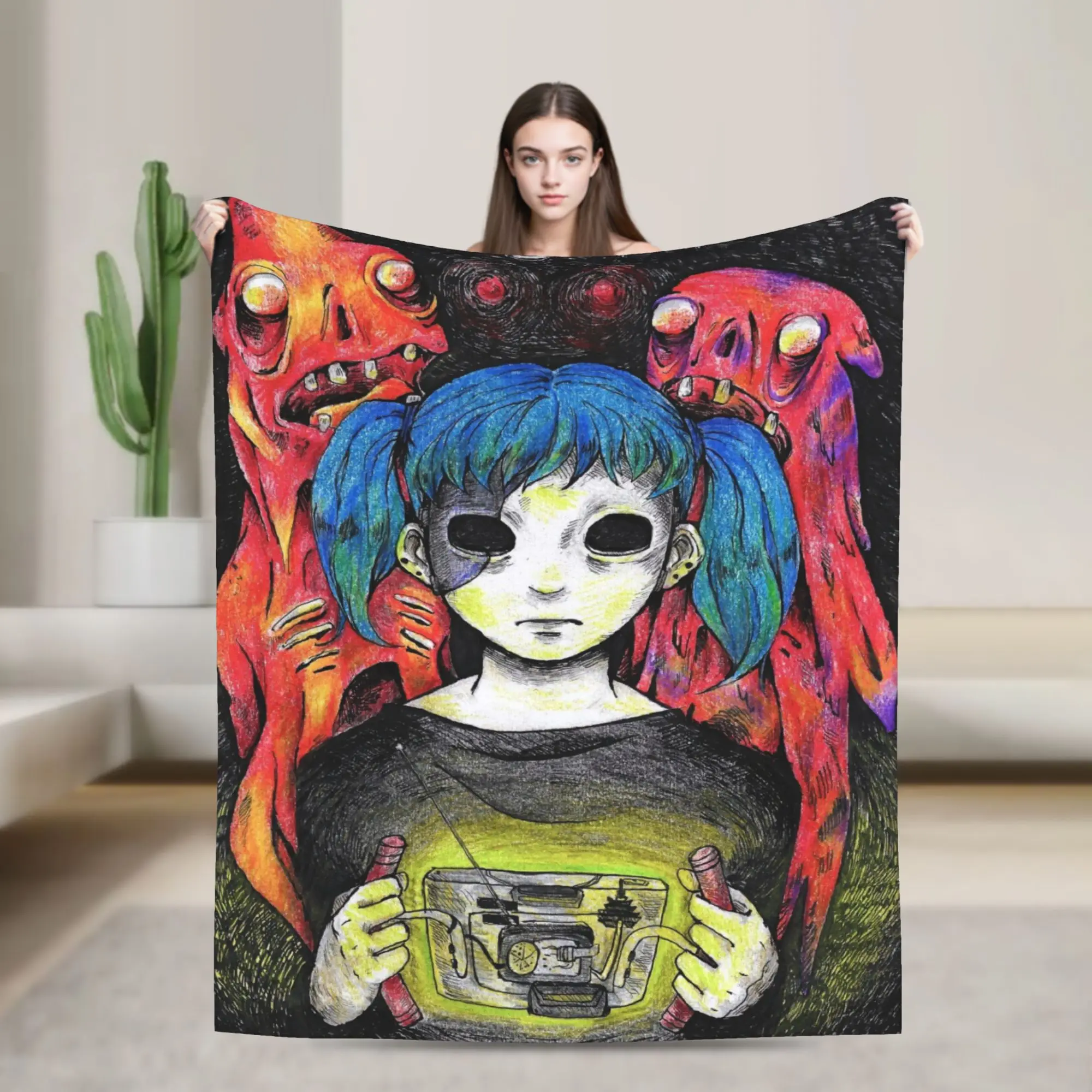 Sally Face Sal Fisher Super Soft Blanket  Funny Travel Car Bedding Throws Couch Chair Flannel Bedspread Sofa Bed Cover