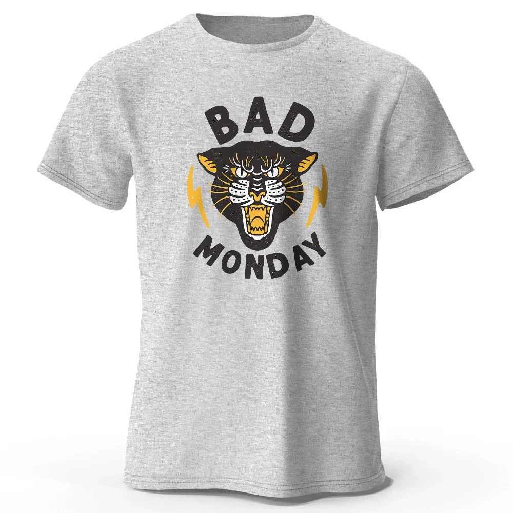 Принт «плохой понедельник», Мужская футболка с новым графическим дизайном, повседневные удобные летние футболки для мужчин, повседневная одежда для активного отдыха