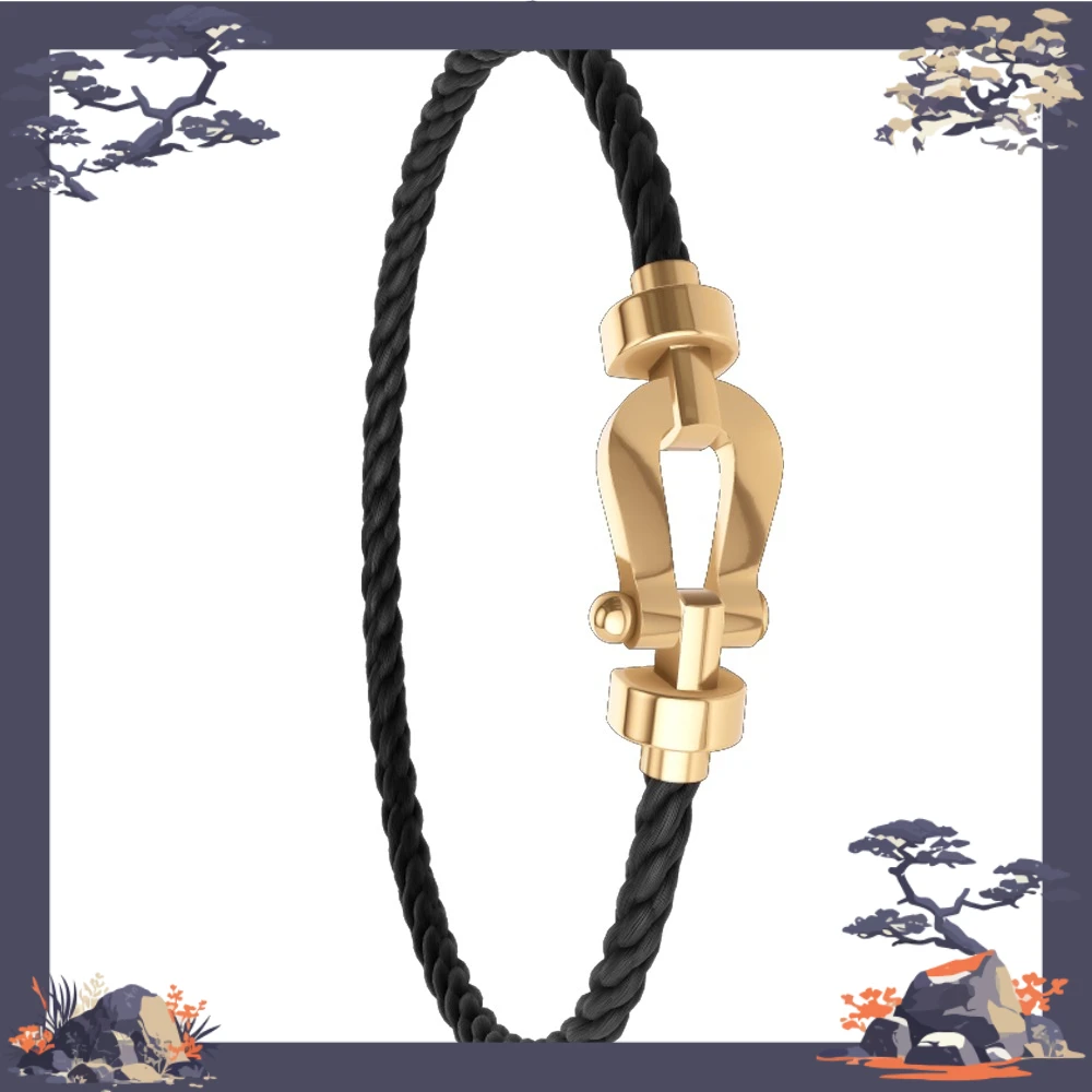 

VZZS 2026 New 925 Silver Black Red White Nylon M Smooth Surface Bracelet Female Daily Wear Party Gifts Luxurious Couple Jewelr