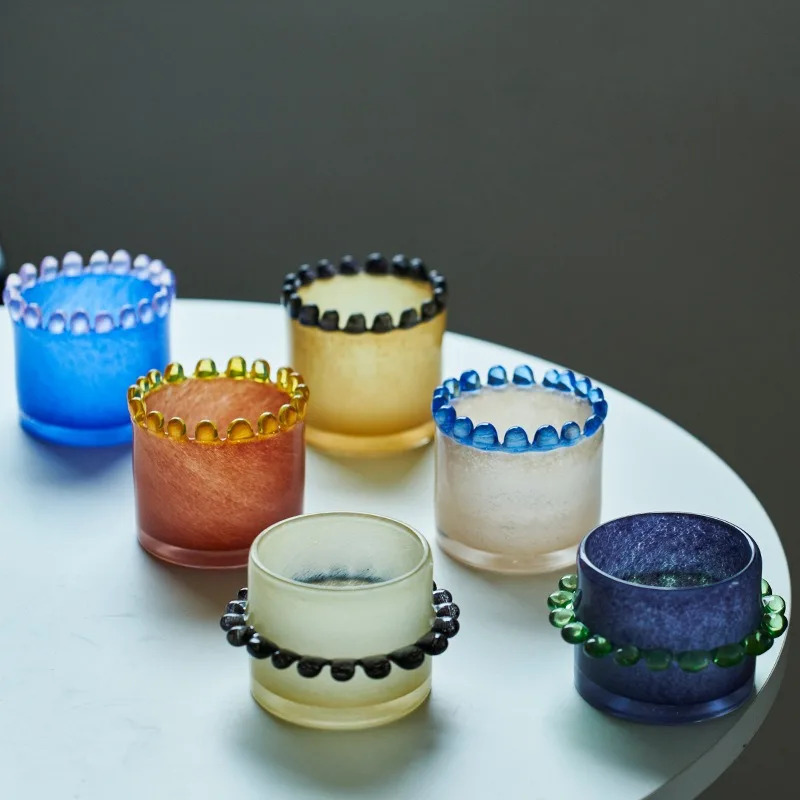 Lace straight cylindrical vase light luxury high-end aromatherapy glassware