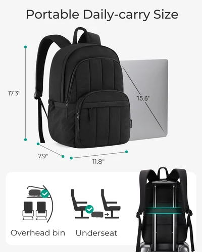 Imagen 2 del producto Mochila de viaje acolchada BAGSMAT, mochila para mujer, resistente al agua, informal, para universidad, bolsa para libros para ordenador portátil, mochila de trabajo