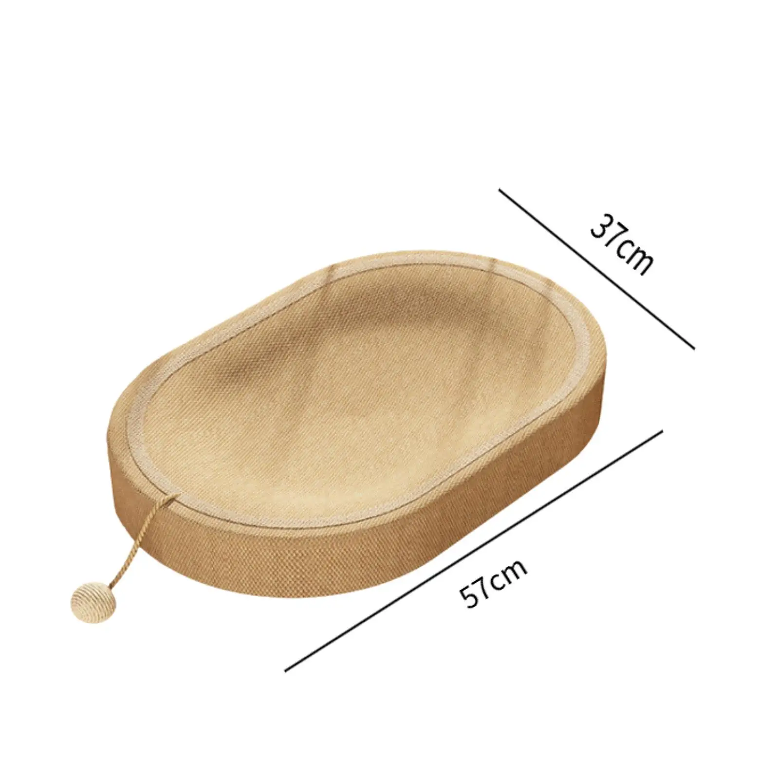 Rascador 2 en 1 con cama y pelota para gatos – Juguete interactivo - imagen 3