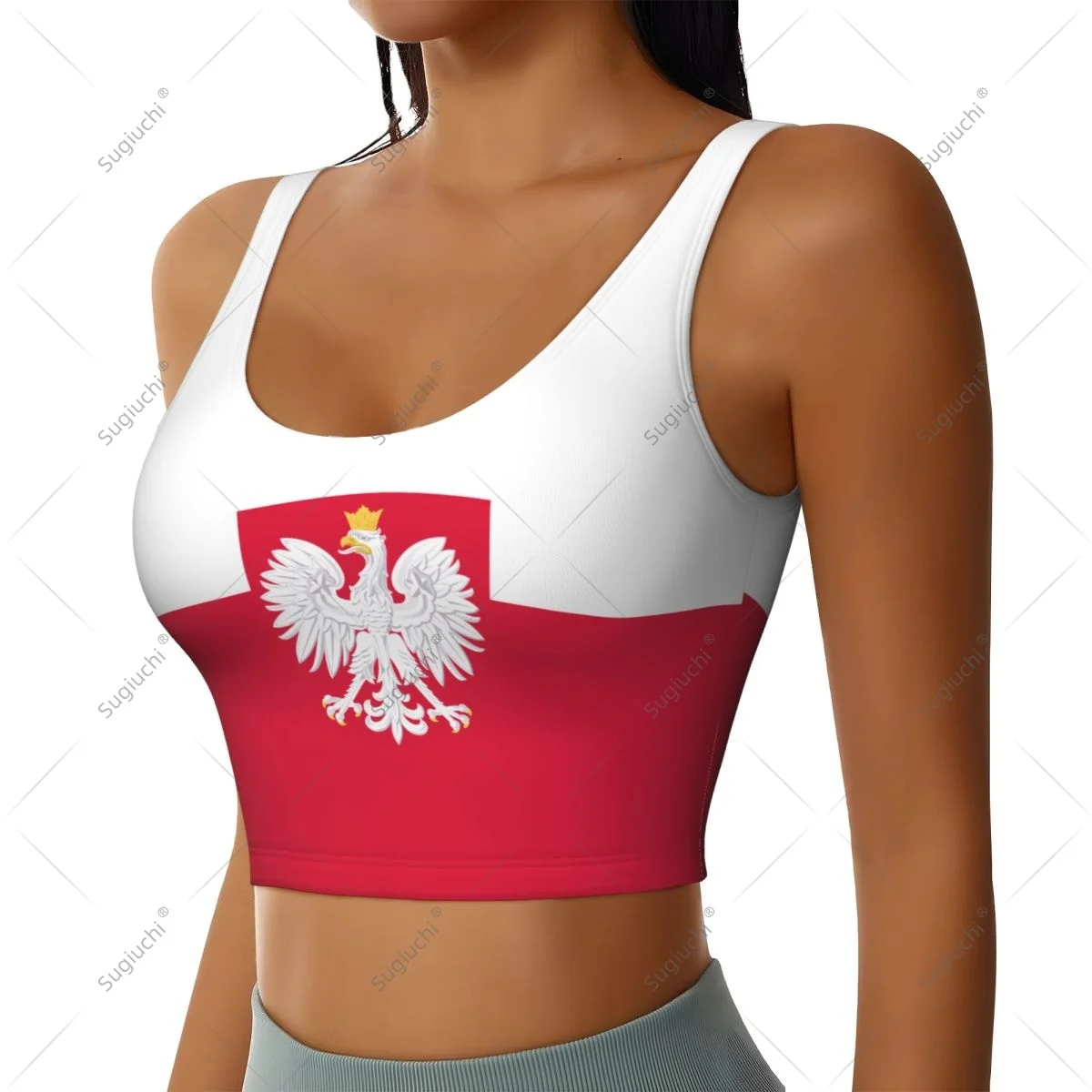 Poland Flag Women Girl Activities Sports Vest for Female Yoga Vest Workout Vest Lightweight Trendy