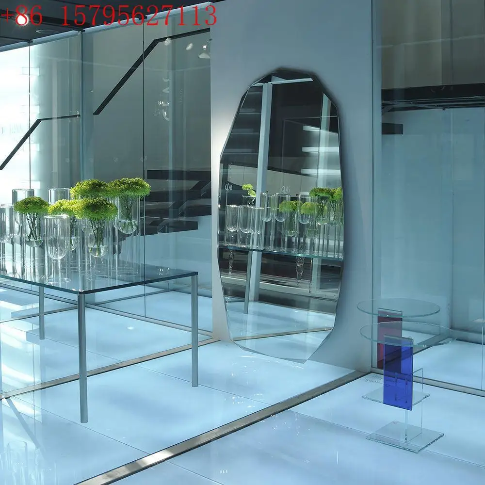 

Italian beauty irregular full-body mirror designer special-shaped fitting mirror clothing store ultra-white large floor-to