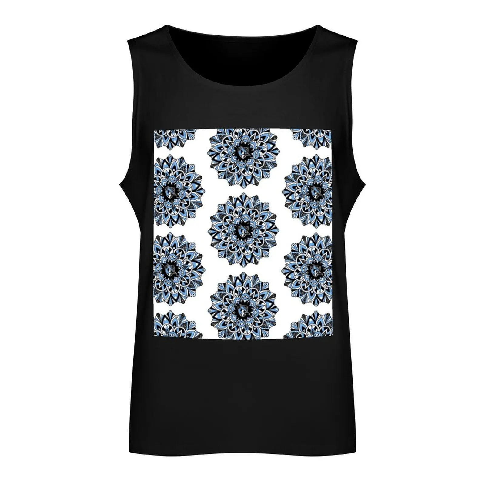 JHU bluejay glitter mandala Tank Top sleeveless shirts Gym man