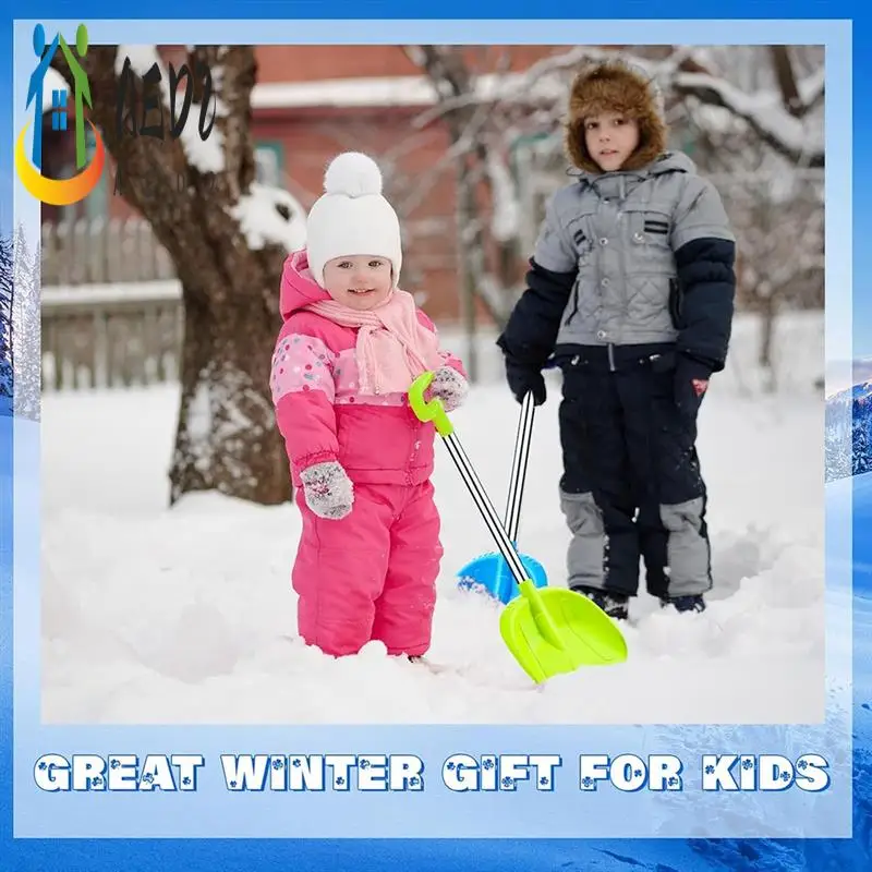 

AED2-5PCS Kids Snow Shovel Toys For Winter Square Small Digging Shovels With Plastic Scoop For Beach Driveway Car Garden