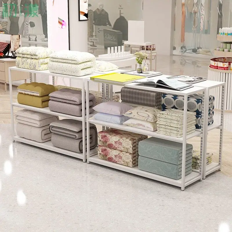 Supermarket Home Textile Store Nakajima Shelf Adjustable Display Shelf Four-piece Quilt Core Pillow Display Shelf Display Table