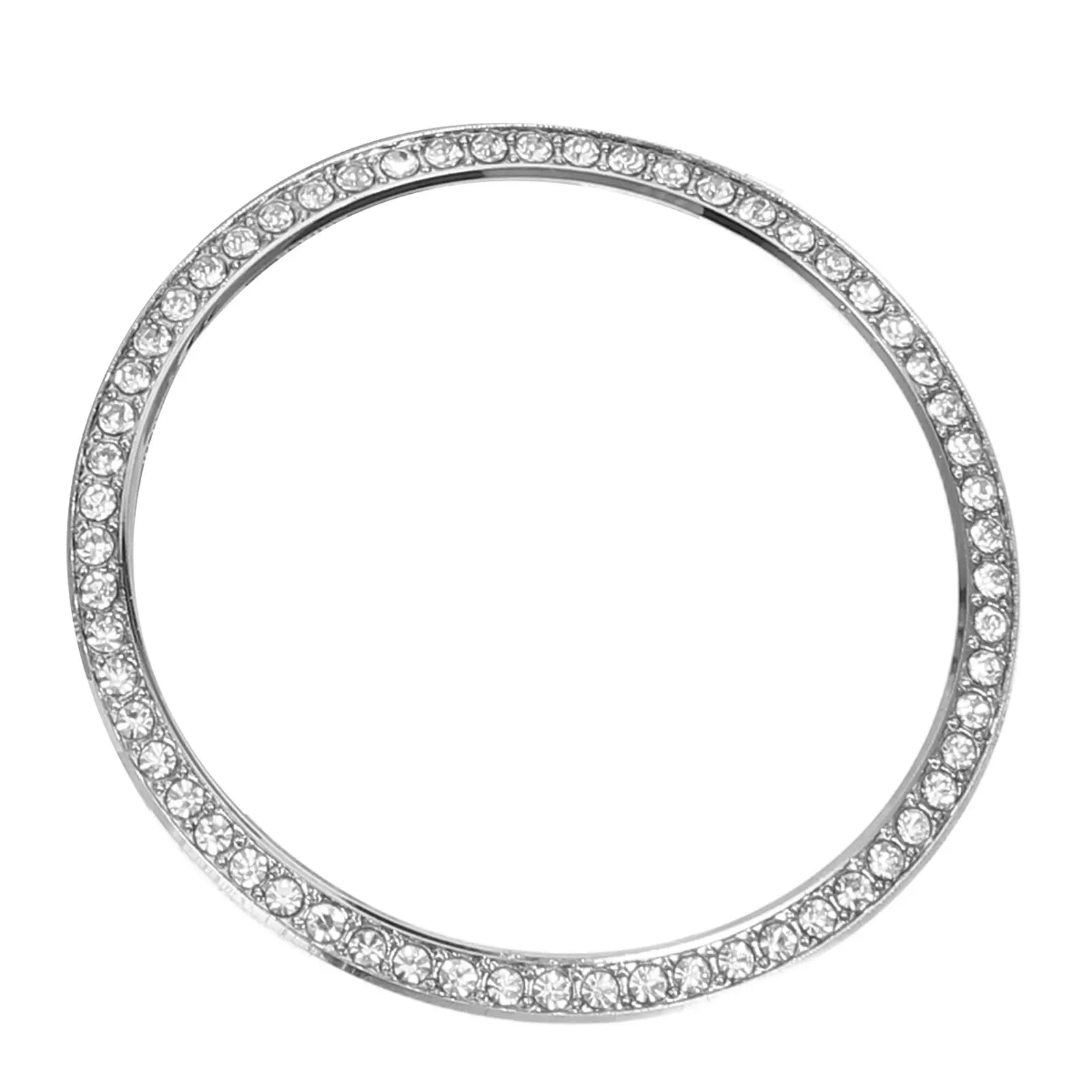 Diamantlegierung Lünettenring Kratz- und Stoßfest Kompatibel 46mm Silber …