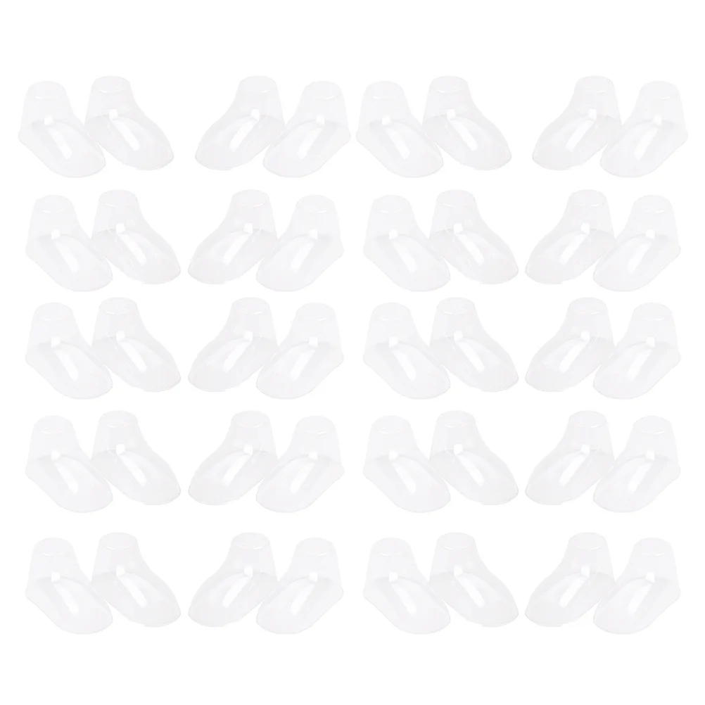 100pcs Transparent Baby Feet Booties Socks Filler Display Shoe Trees For Toddler Shoes Supports Storage Holder Kids Shoe Shape