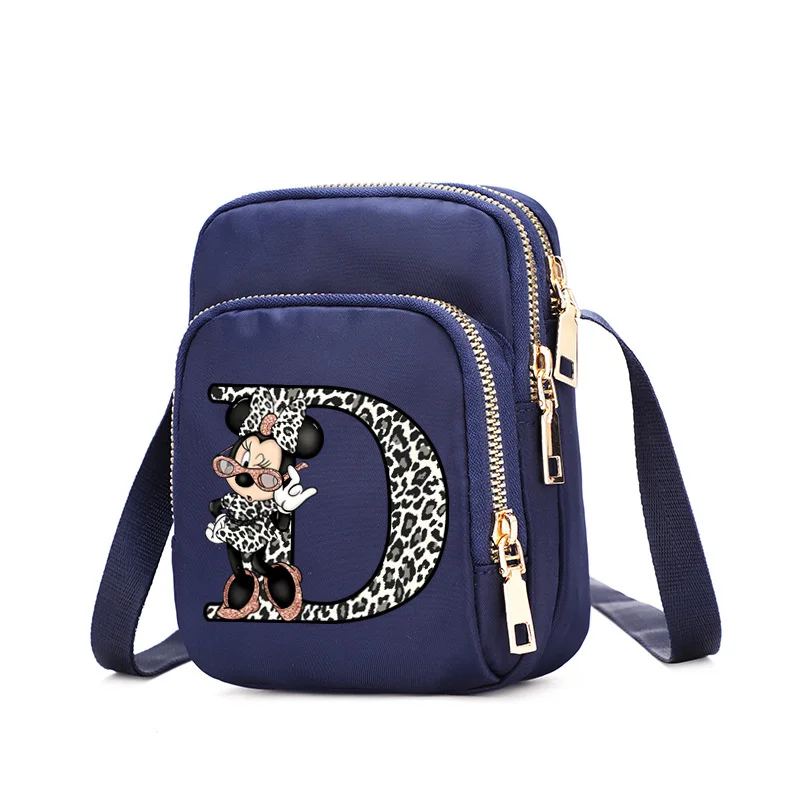 Disney Minnie Mouse 26 Buchstaben süße Damen Umhängetasche modische Damen Umhängetasche modische leichte Umhängetasche