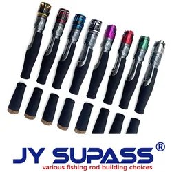 JY SUPASS IPS custom rod fishing reel seat with locking nut ,aluminum alloy crown winding reel seats with cork fishing rod grips